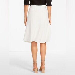 NIC+ ZOE‎ Linen Blend SUMMER FLING FLIRT Midi SKIRT